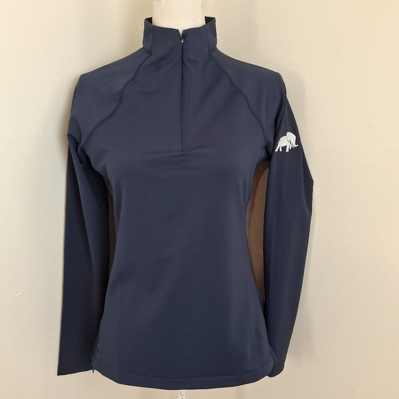 Peter Millar Women's Navy Blue 3/4 Zip Long Sleeve Top Size Small NWT - Picture 9 of 9